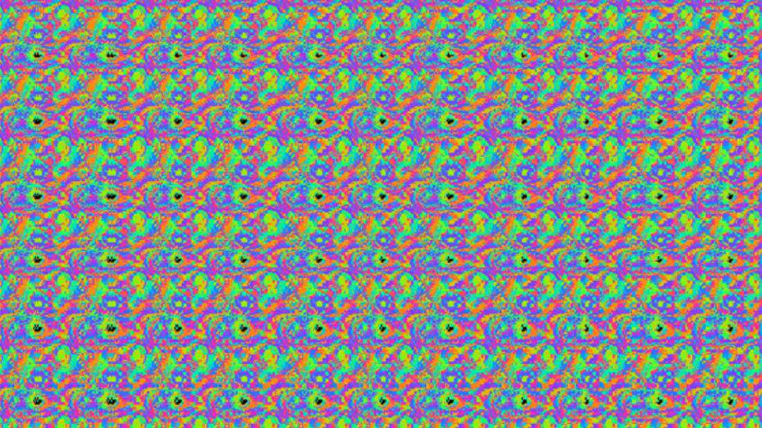 Magic eye image of waves.