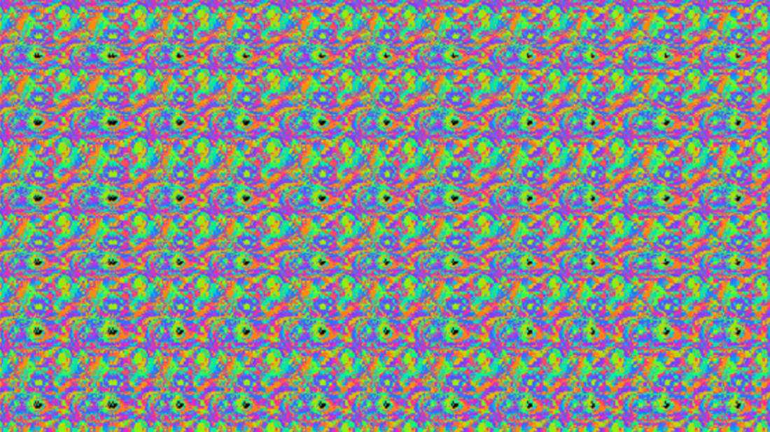 Magic eye image of waves.